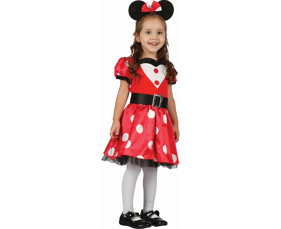 Role-play set for kids Red Mouse (dress, hairband, belt), size 92/104 cm